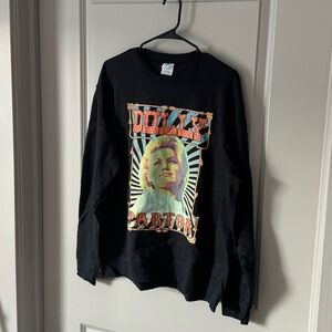 Dolly Parton Sweatshirt Classic Black Country Concert Crewneck